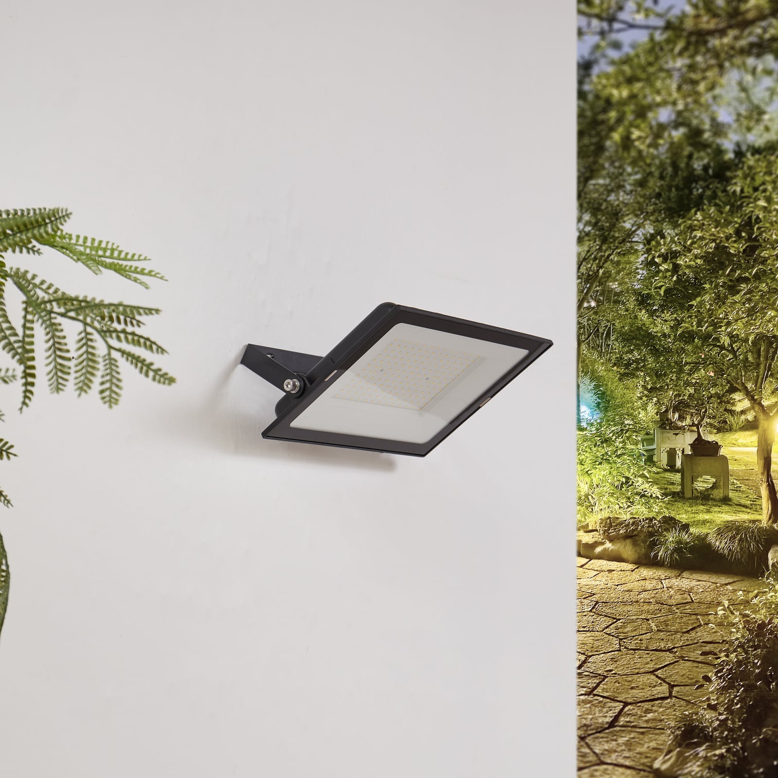 LED utendørs lyskaster Maikel 150W 13120lm aluminium IP65 detalj