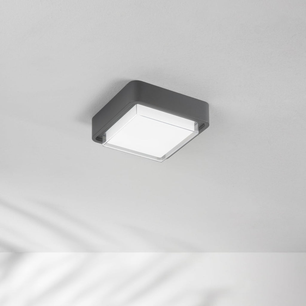 LED utendørs taklampe Diuk mørkegrå aluminium detalj