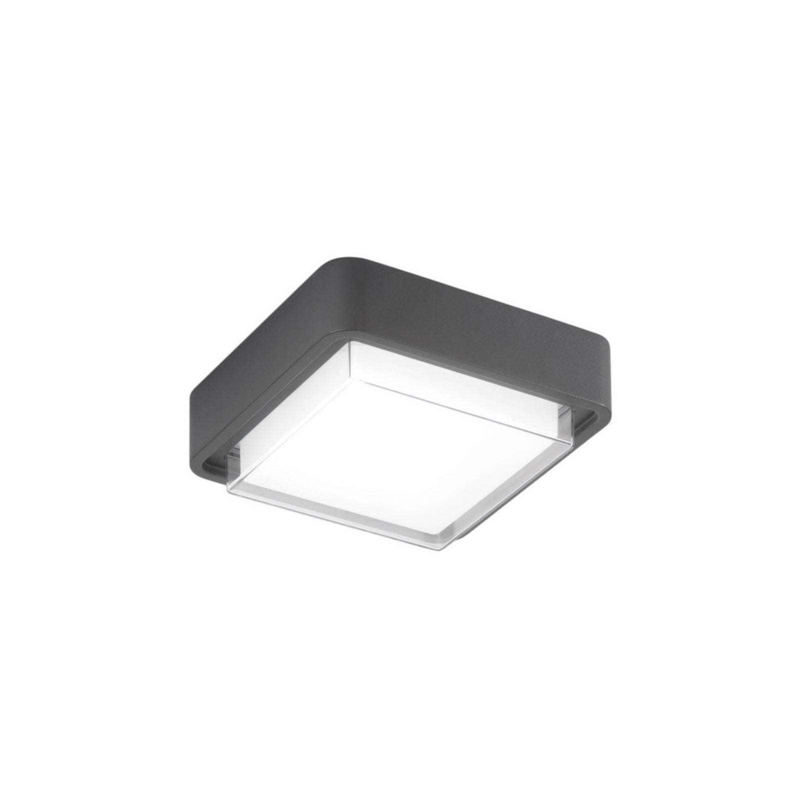 LED utendørs taklampe Diuk mørkegrå aluminium front