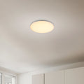 LED utendørs taklampe Dori hvit plast Ø33 cm forfra