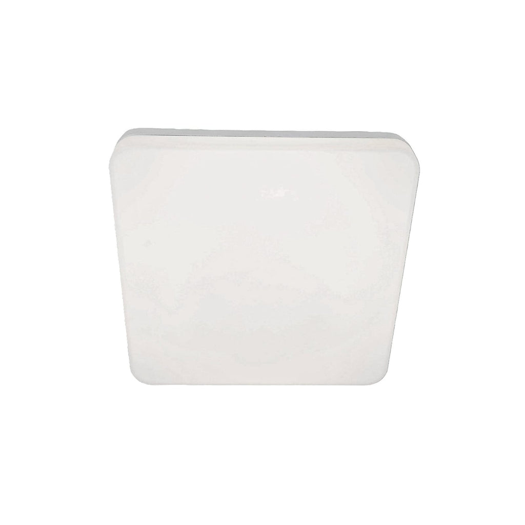 LED utendørs taklampe Folk hvit 28x28 cm IP65 Fabas Luce forfra