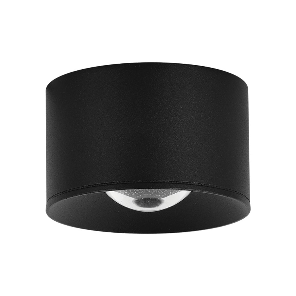 LED utendørs takspot aluminium matt svart Ø6,5 cm IP54 - Zambelis forfra