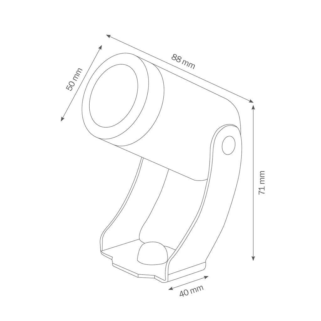 LED utespot 1441LED sølv 5W 30° IP67 detalj