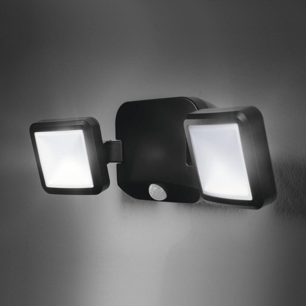 Detalj av LED utespot 2-lys med bevegelsessensor svart IP54 - OSRAM