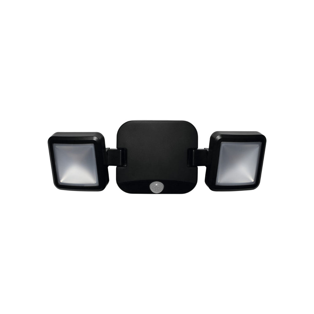 LED utespot 2-lys med bevegelsessensor svart IP54 - OSRAM sideprofil