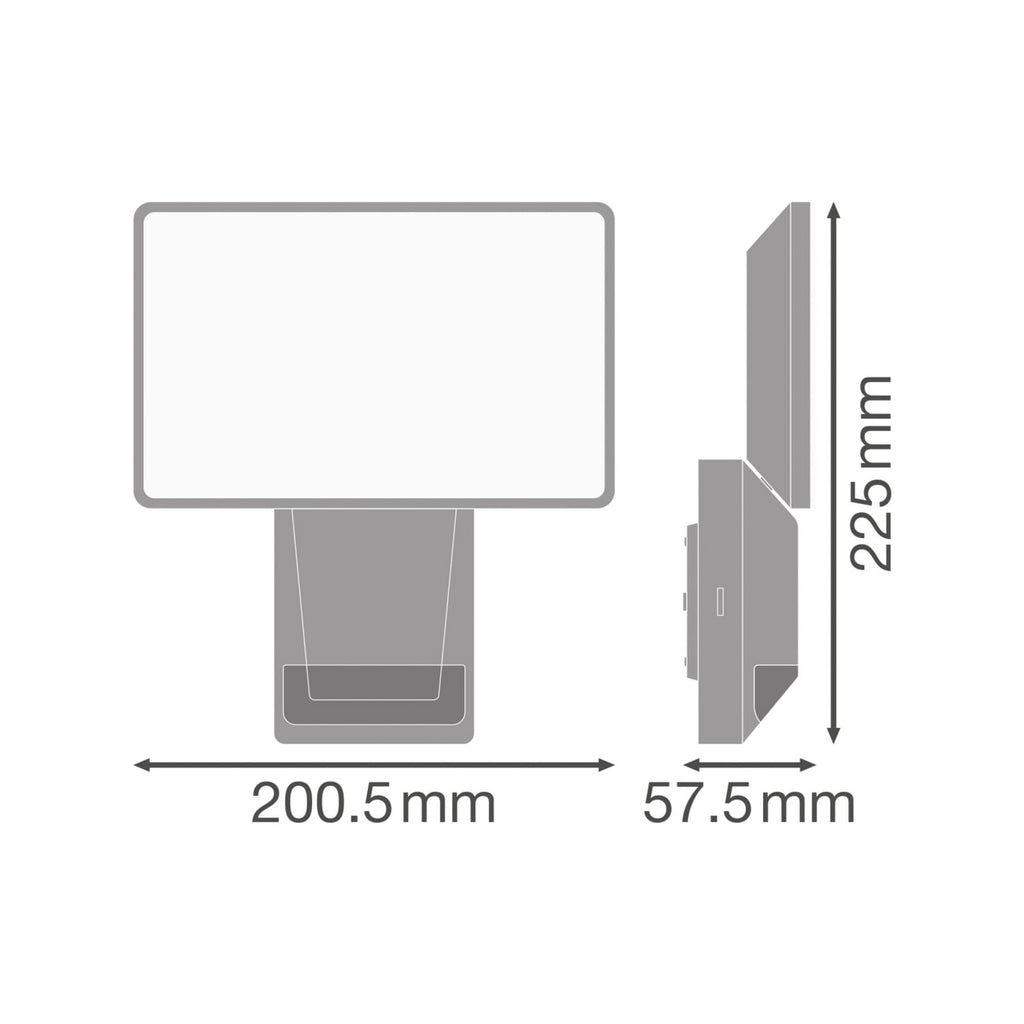LED utespot med bevegelsessensor ENDURA PRO FLOOD 27W IP55 hvit bakside
