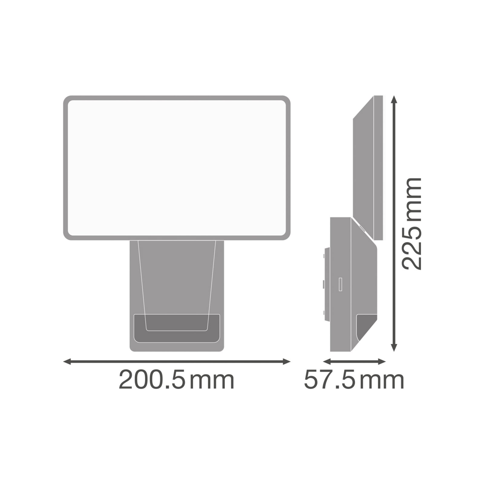 LED utespot med bevegelsessensor ENDURA PRO FLOOD 27W IP55 hvit bakside