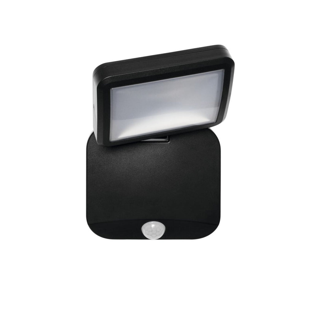 LED utespot DOUBLE batteridrevet med sensor IP54 svart nærbilde av sensor