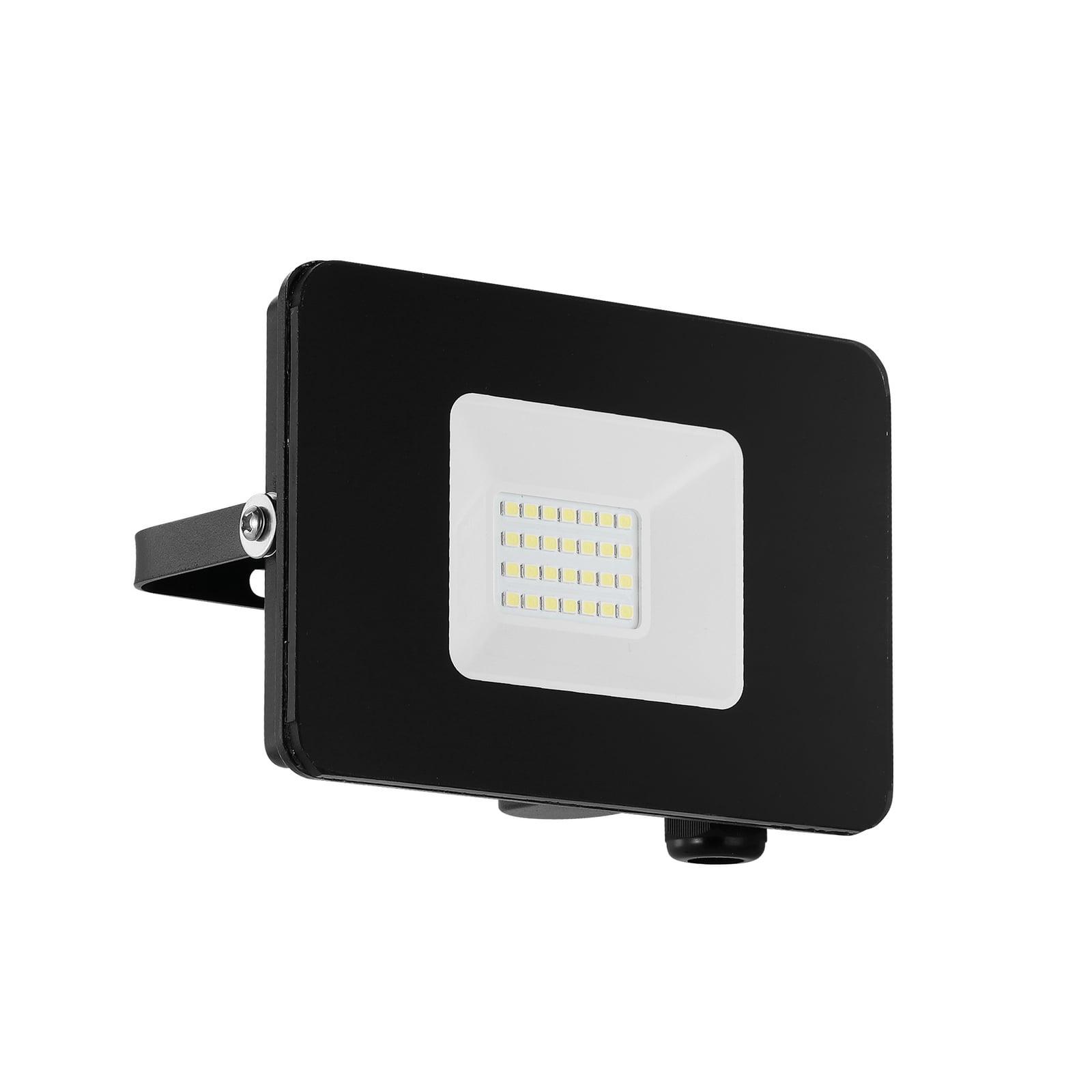 LED utespot Faedo 3 svart 20W 1800lm IP65 montert på vegg