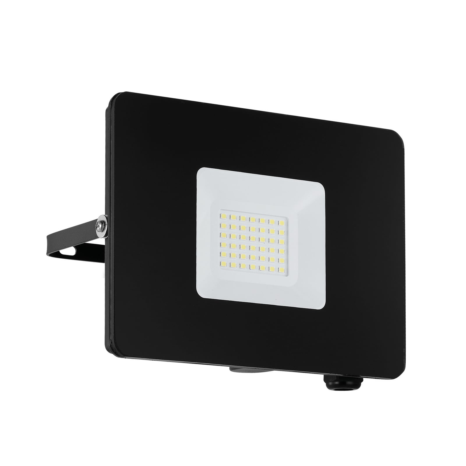 LED-utespot Faedo 3 svart 30W 5000K IP65 montert på vegg