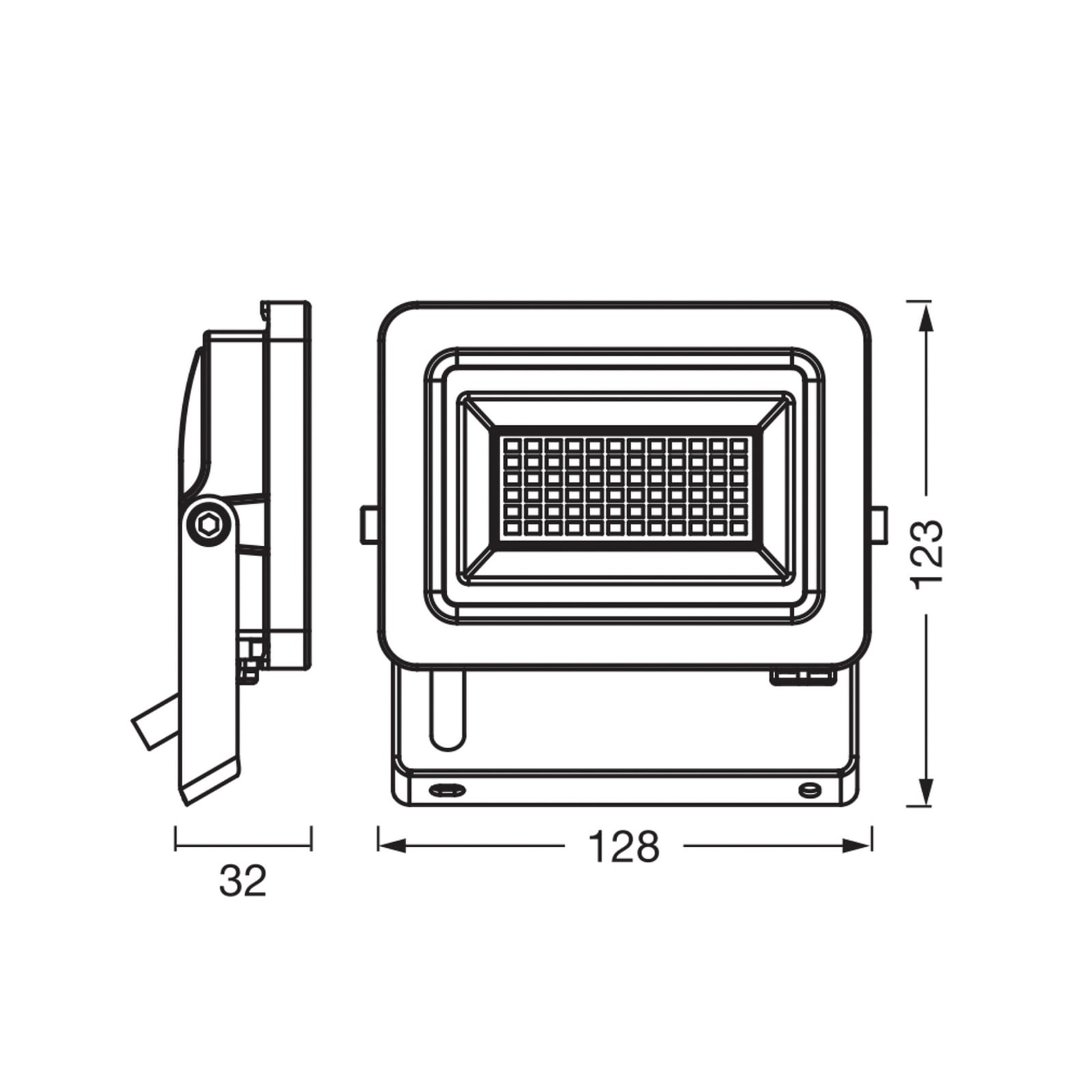 Detalj av LED utespot Floodlight EA 15W 4000K IP65 svart aluminium