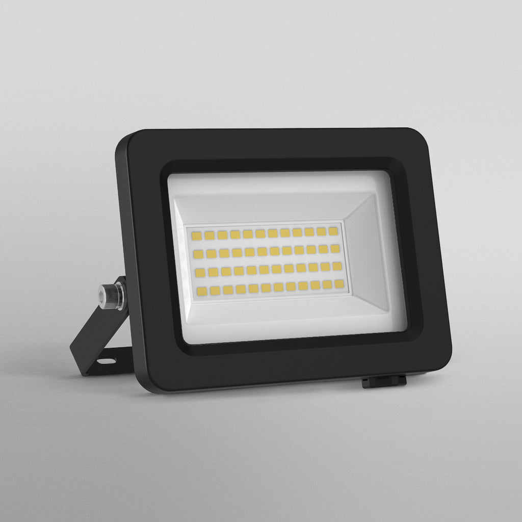 Montert LED utespot Floodlight EA 15W 4000K IP65 svart aluminium utendørs