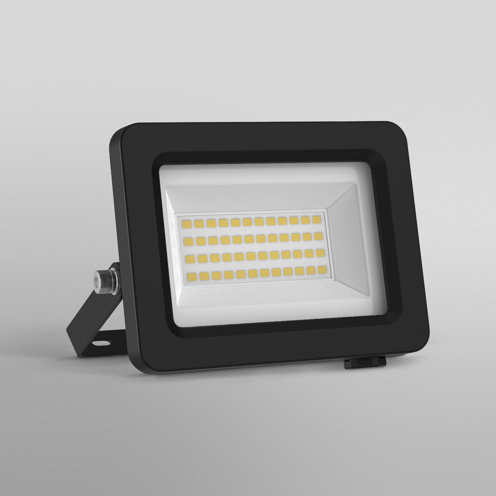 Montert LED utespot Floodlight EA 15W 4000K IP65 svart aluminium utendørs