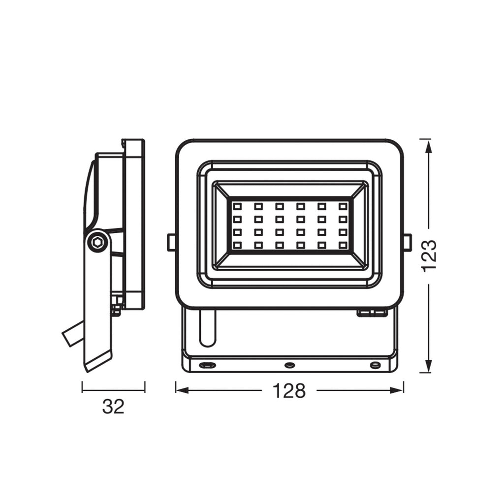 Detalj av LED utespot Floodlight EA 5W aluminium svart IP65
