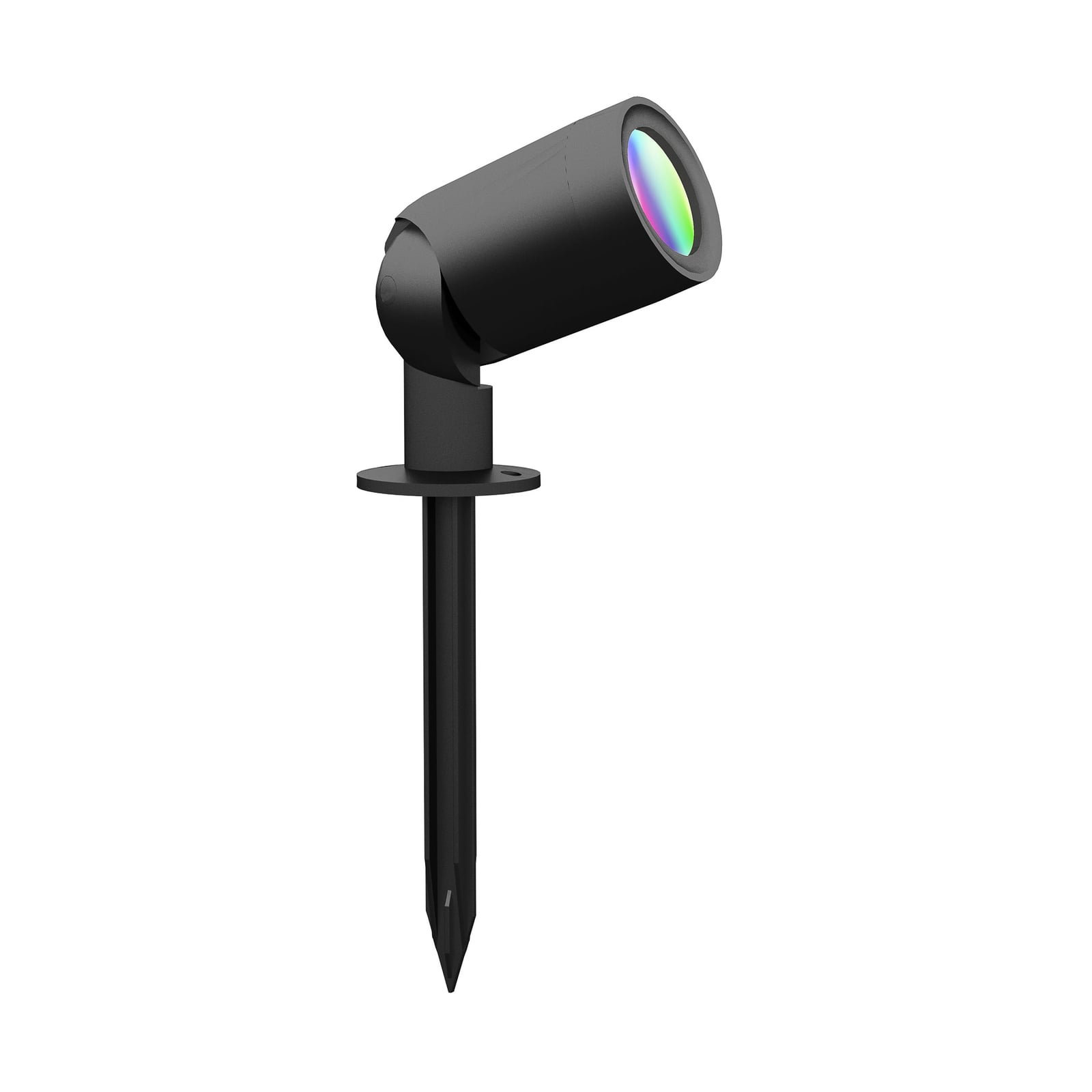 LED utespot Flores XL med jordspyd CCT RGB IP44 tint montert i hage