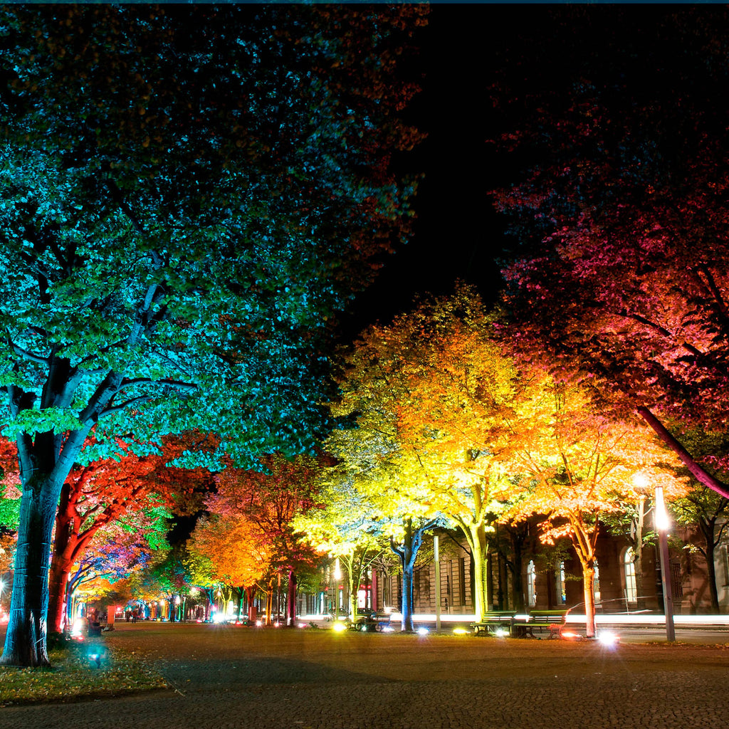 LED utespot Flores XL med jordspyd CCT RGB IP44 tint fjernkontroll
