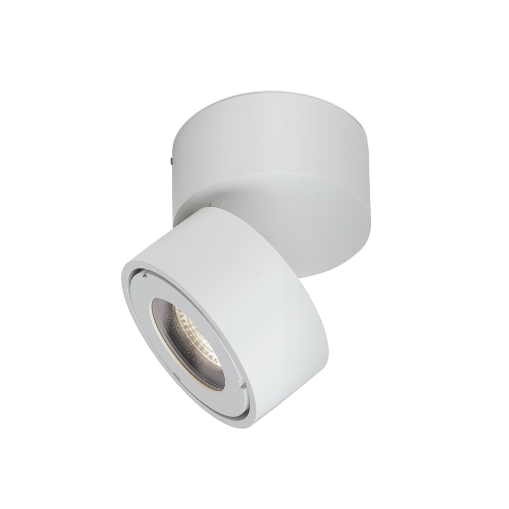 LED utespot Harvey hvit Ø10 cm dimbar 15W IP65 bakside detalj
