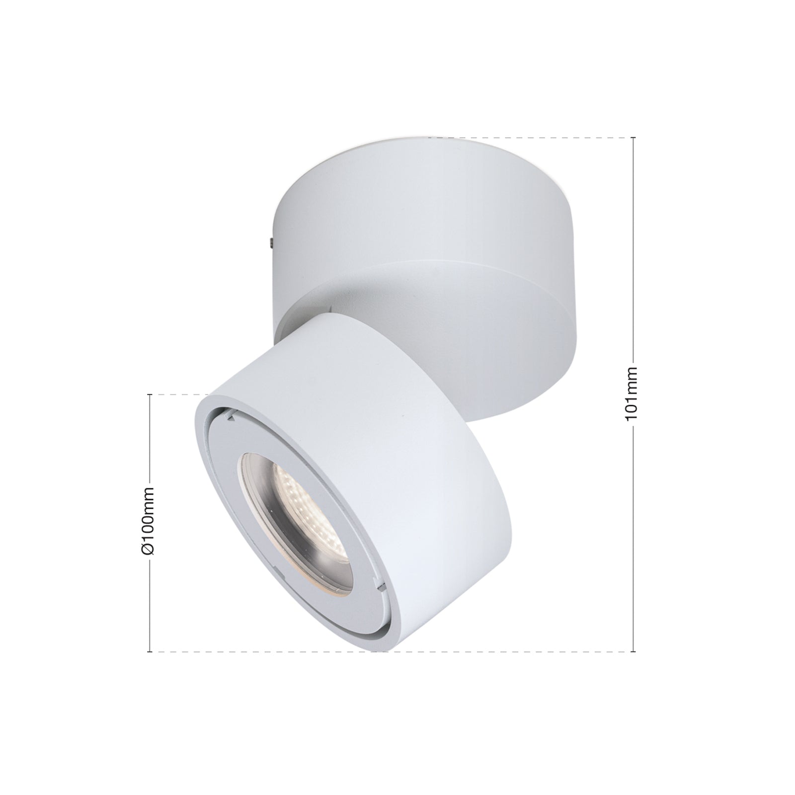 LED utespot Harvey hvit Ø10 cm dimbar 15W IP65 montert utendørs