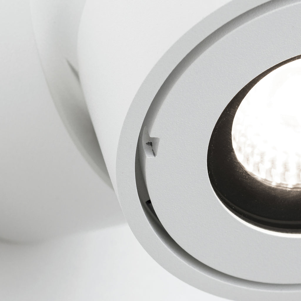LED utespot Harvey hvit Ø10 cm dimbar 15W IP65 monteringsdetalj