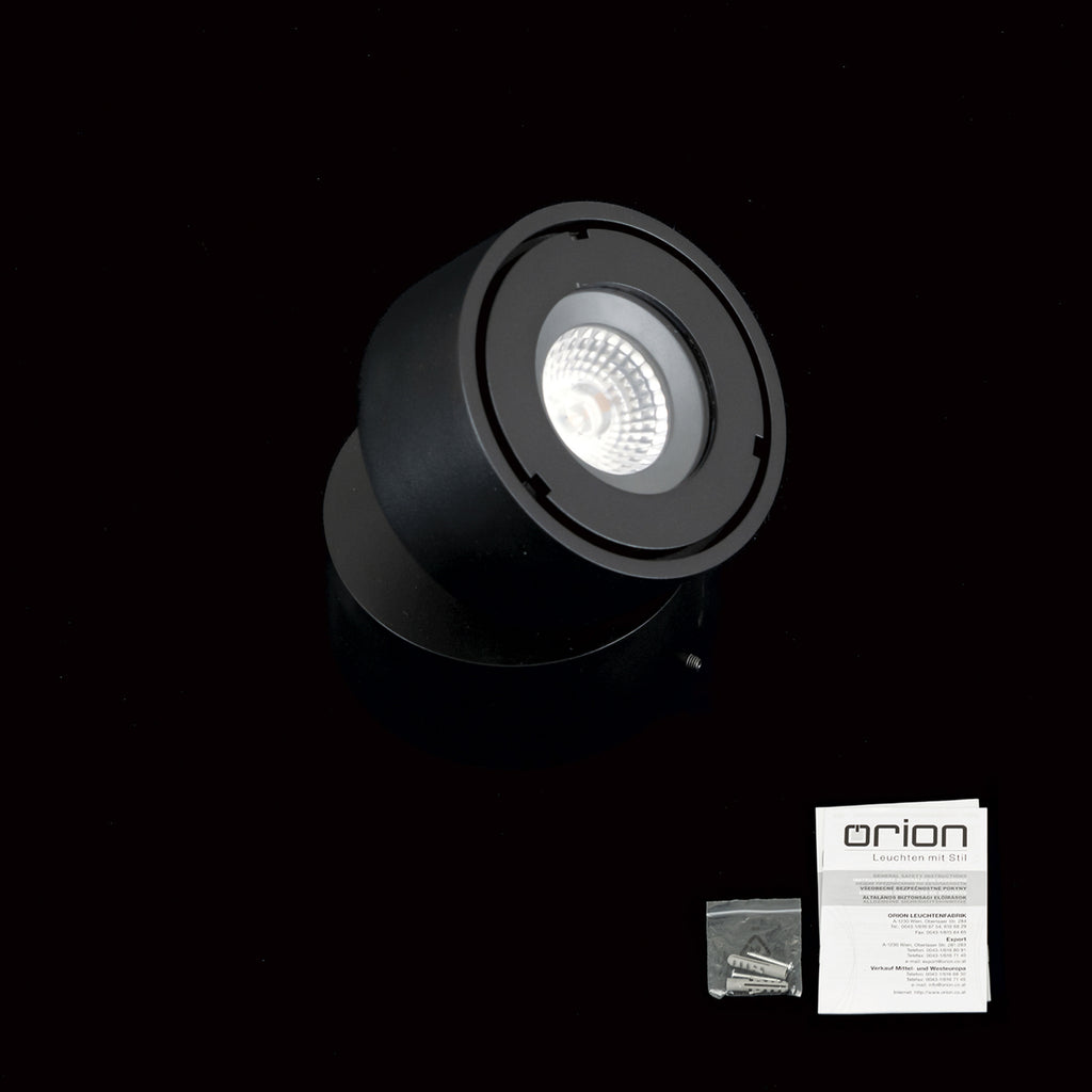 LED utespot Harvey svart Ø10 cm dimbar installasjon
