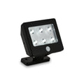 LED utespot Kollig med bevegelsessensor batteridrevet IP54 svart forfra