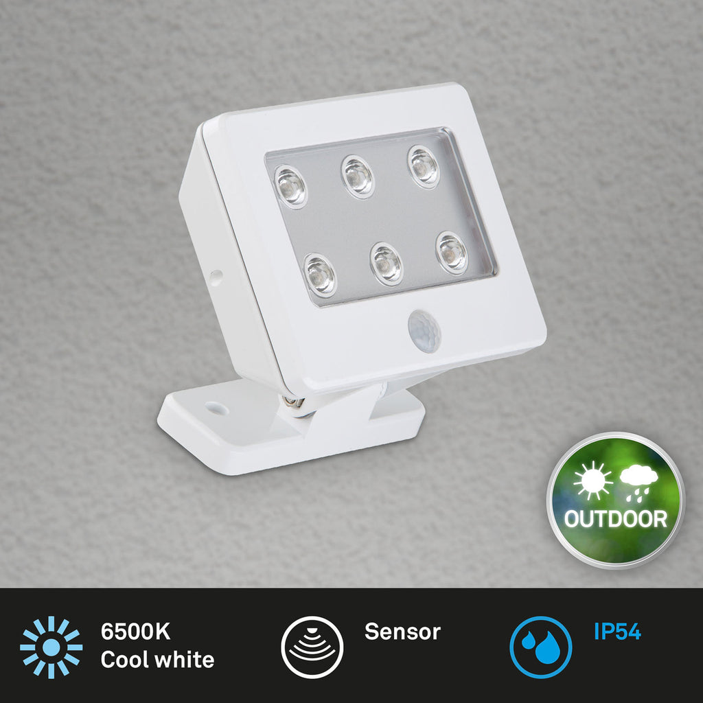LED utespot Kollig med bevegelsessensor batteridrevet hvit nærbilde sensor