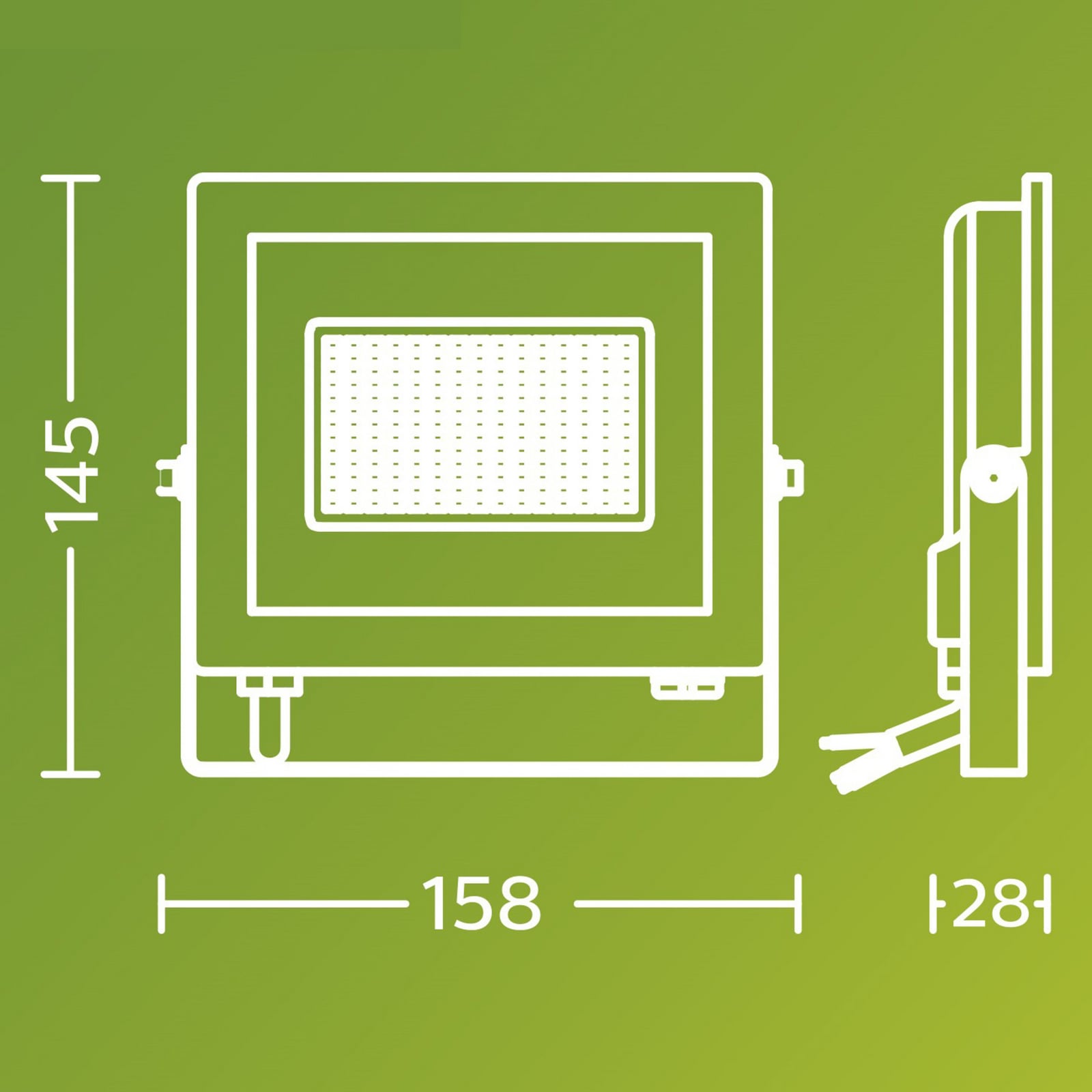 LED utespot Lois UE flood 14W 5000K IP65 antrasitt Philips montert ute