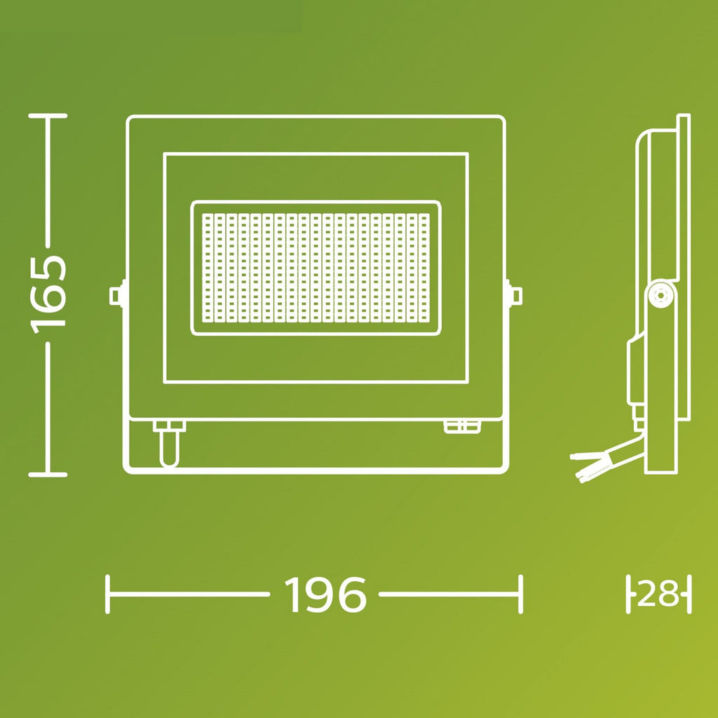 Detalj av LED utespot Lois UE flood antrasitt 24W IP65 Philips