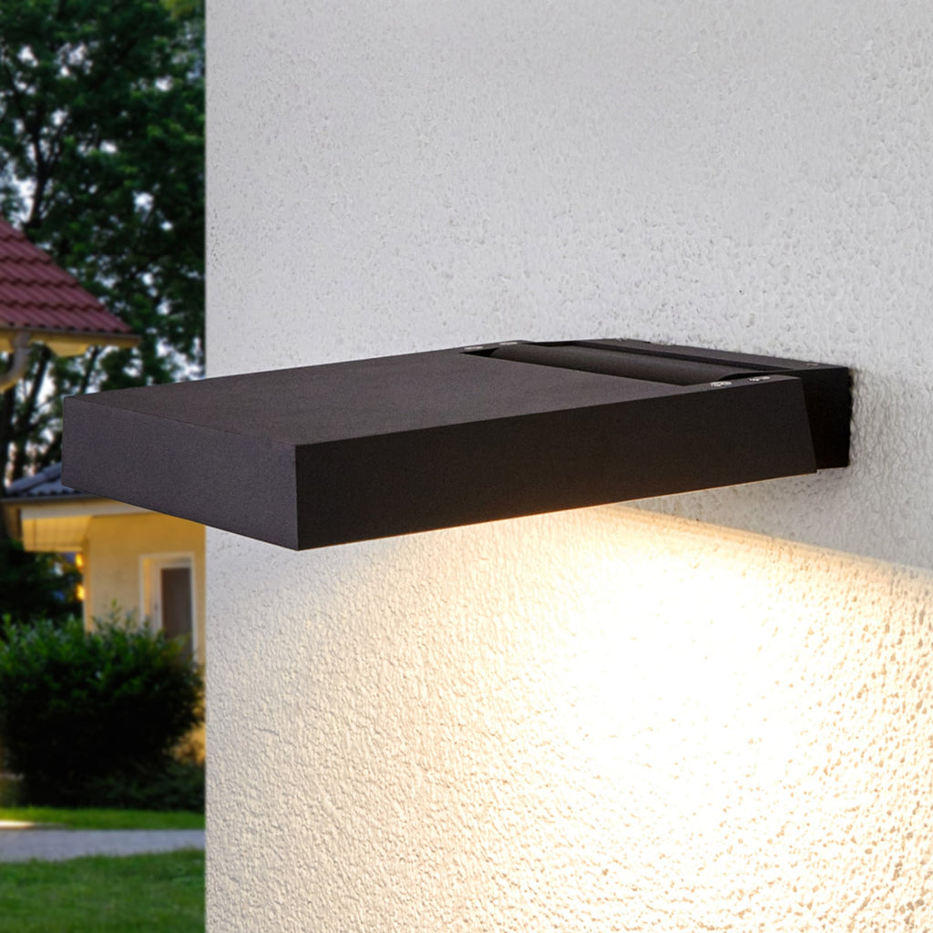 Nærbilde av LED utespot Maica svingbar antrasitt IP65 12W