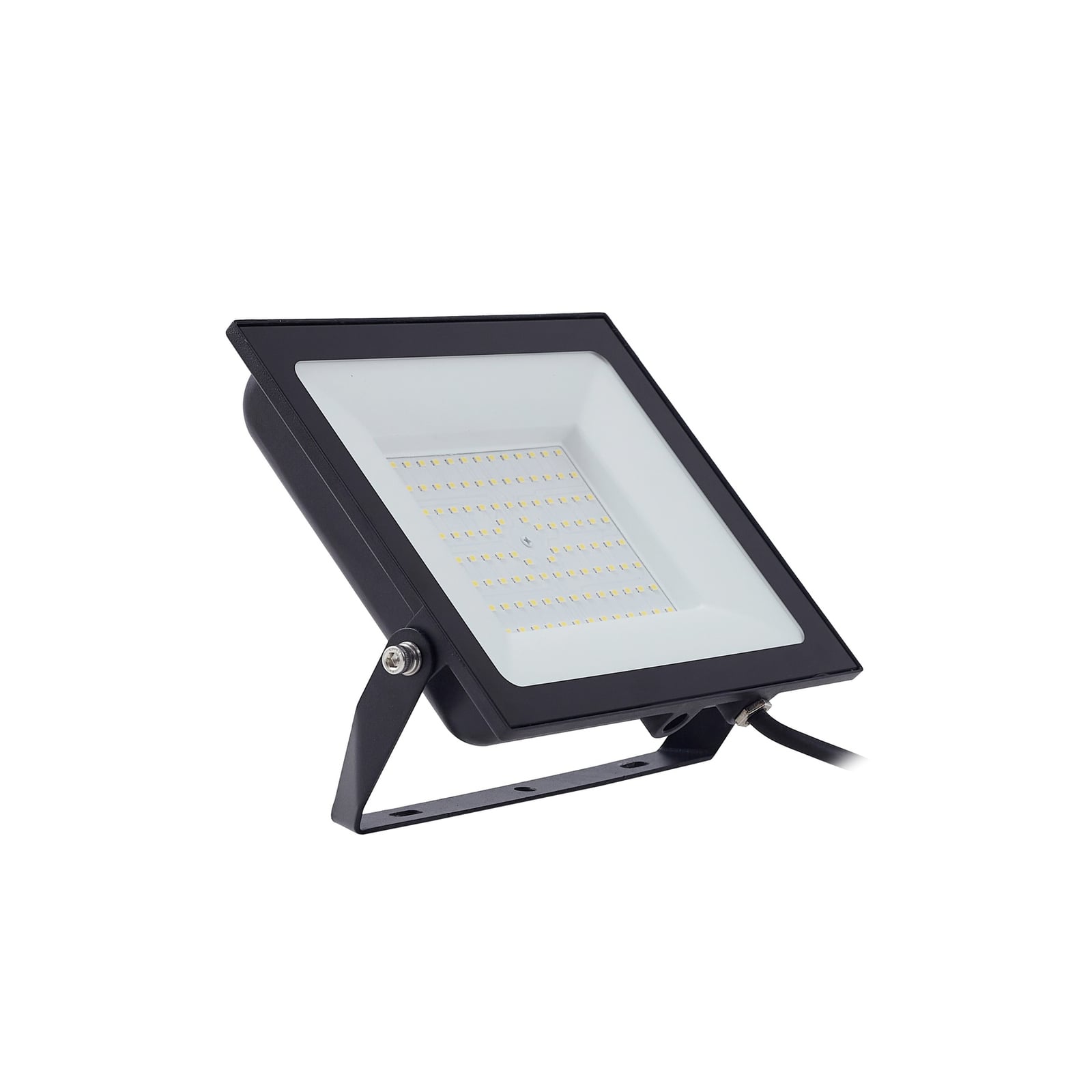LED utespot Maikel 100W svart bakside med monteringsdetalj