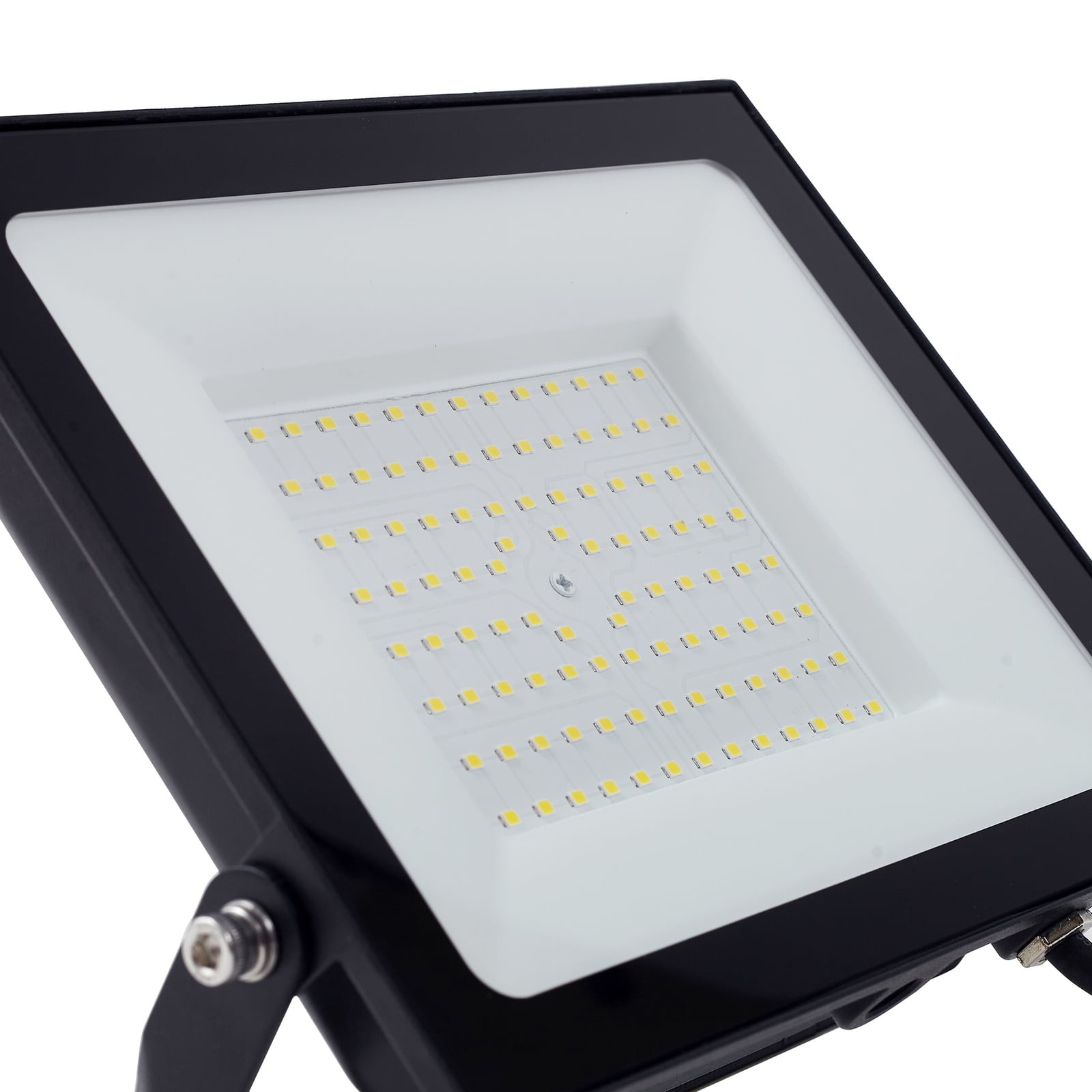 LED utespot Maikel 100W svart sideprofil