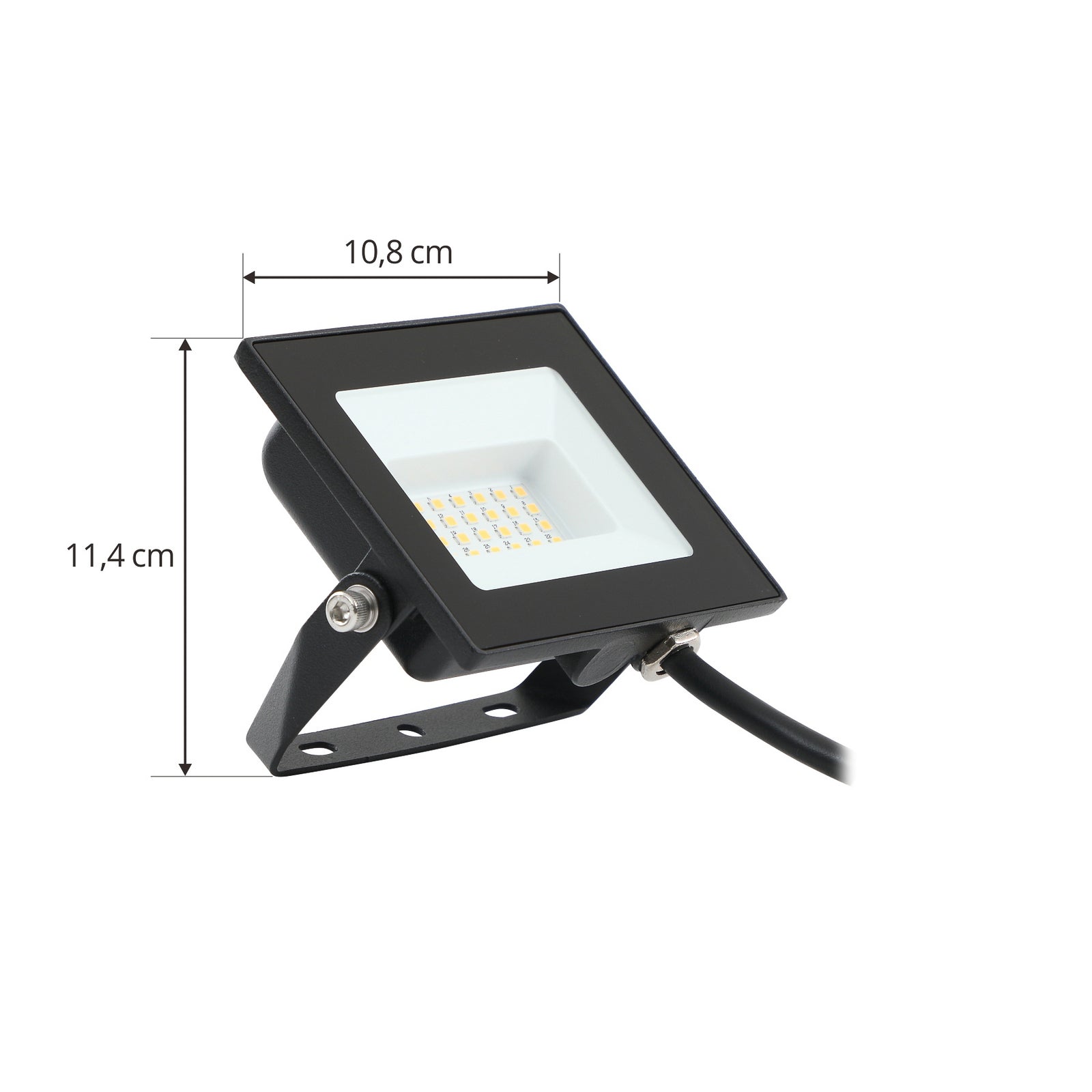 Detalj av LED utespot Maikel 20W svart aluminium IP65