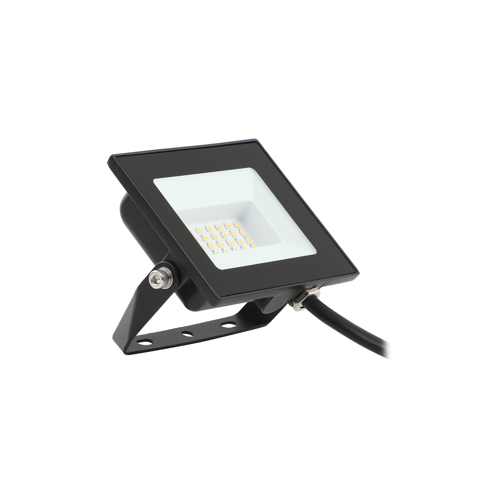Nærbilde av LED utespot Maikel 20W svart aluminium IP65