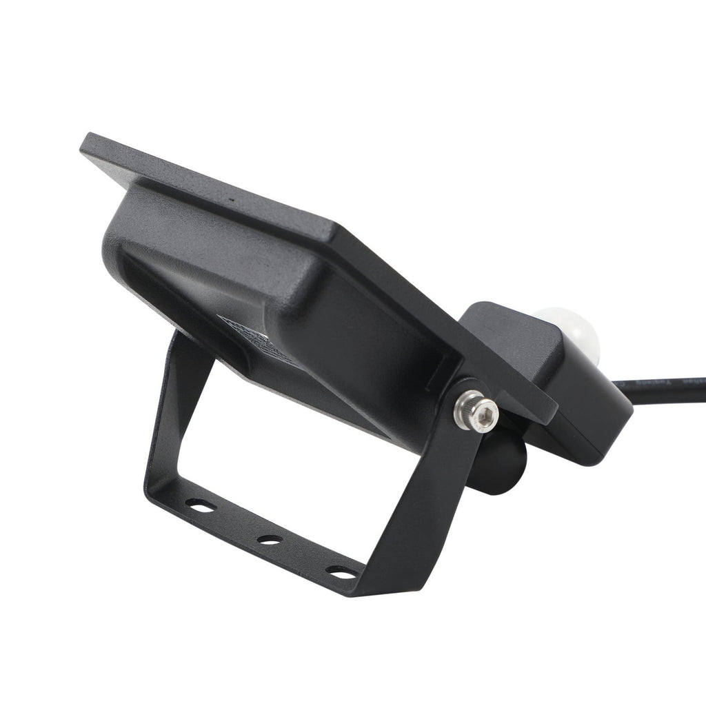 LED utespot Maikel med bevegelsessensor svart sideprofil