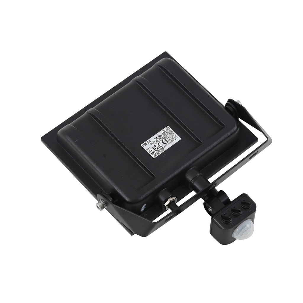 LED utespot Maikel med bevegelsessensor svart 50W IP44 installasjon