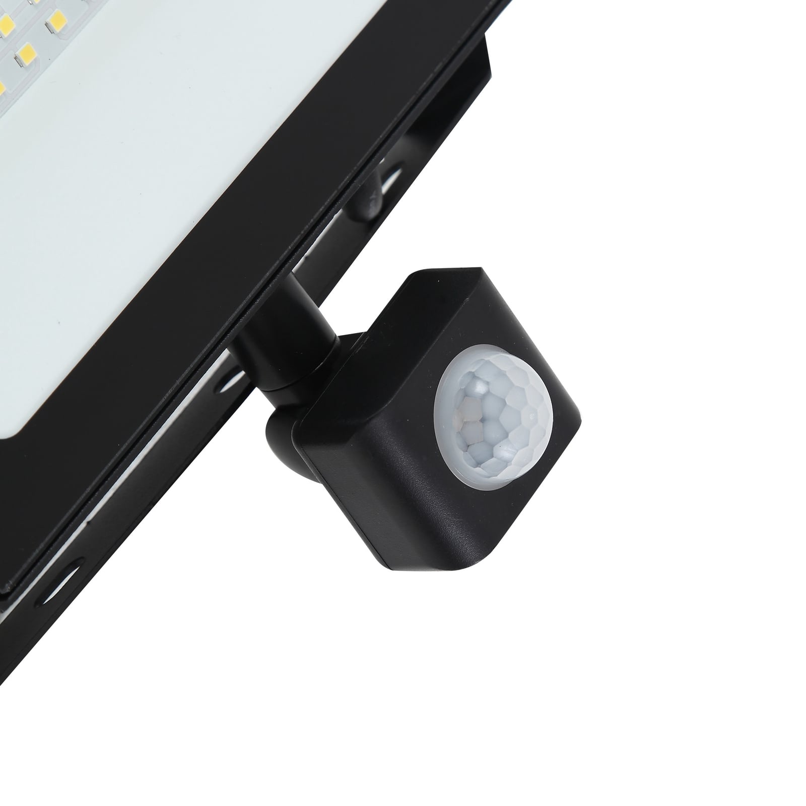 LED utespot Maikel med bevegelsessensor svart 50W IP44 sensor detalj