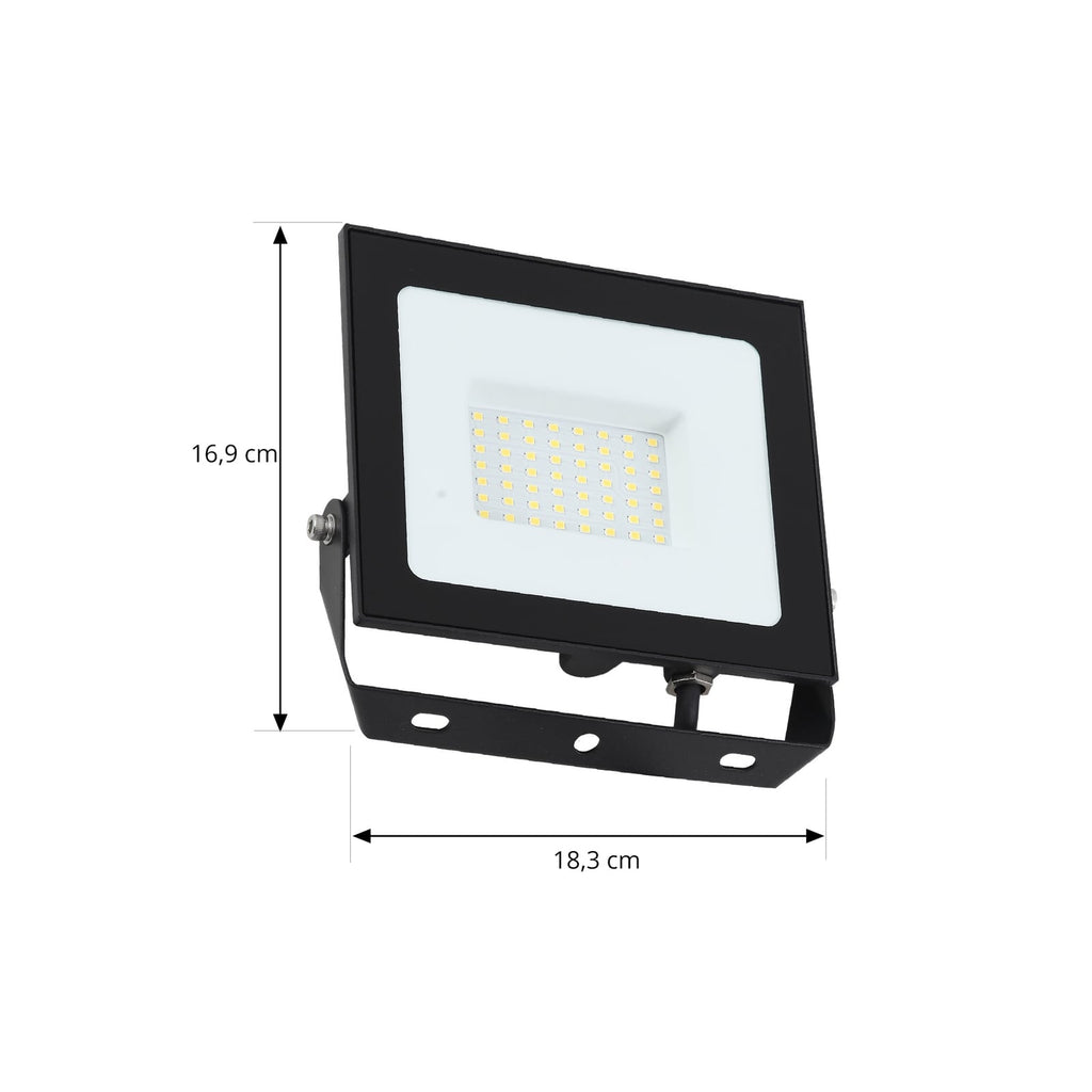 LED utespot Maikel svart 50W 4000 lm IP65 nærbilde