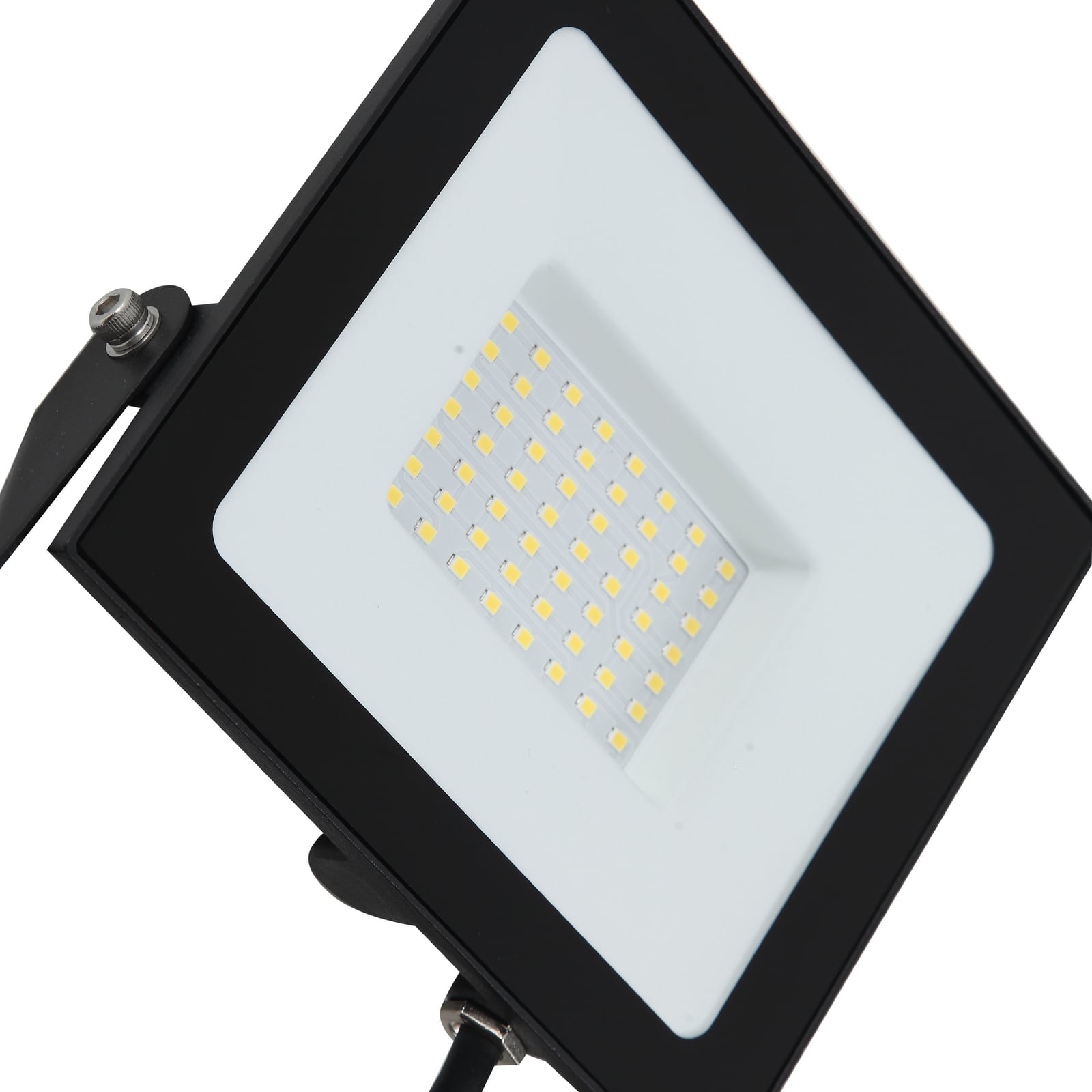 LED utespot Maikel svart 50W 4000 lm IP65 sideprofil