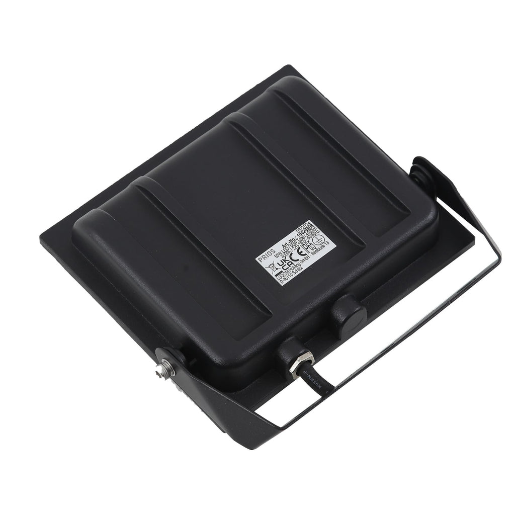 LED utespot Maikel svart 50W 4000 lm IP65 med monteringsdetaljer
