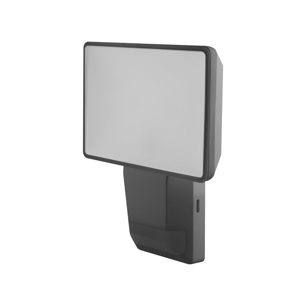 LED utespot med bevegelsessensor ENDURA PRO FLOOD 15W IP55 grå forfra
