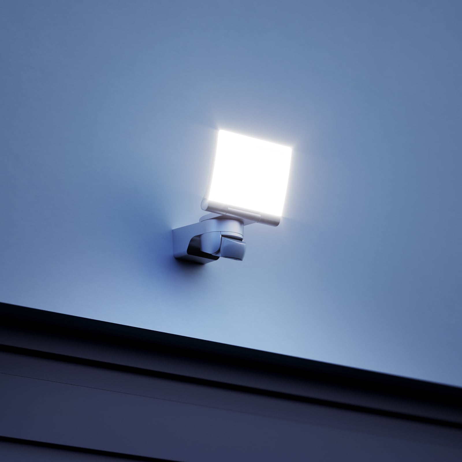 LED utespot med bevegelsessensor hvit 19,3W IP44 bakside