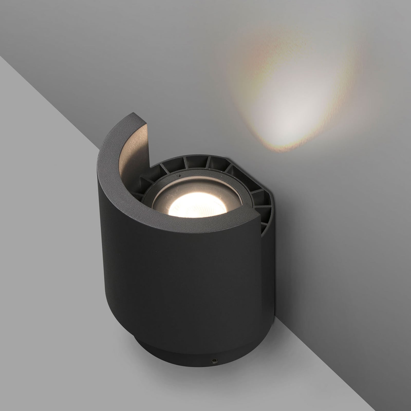 LED utespot Noboru aluminium antrasitt forfra