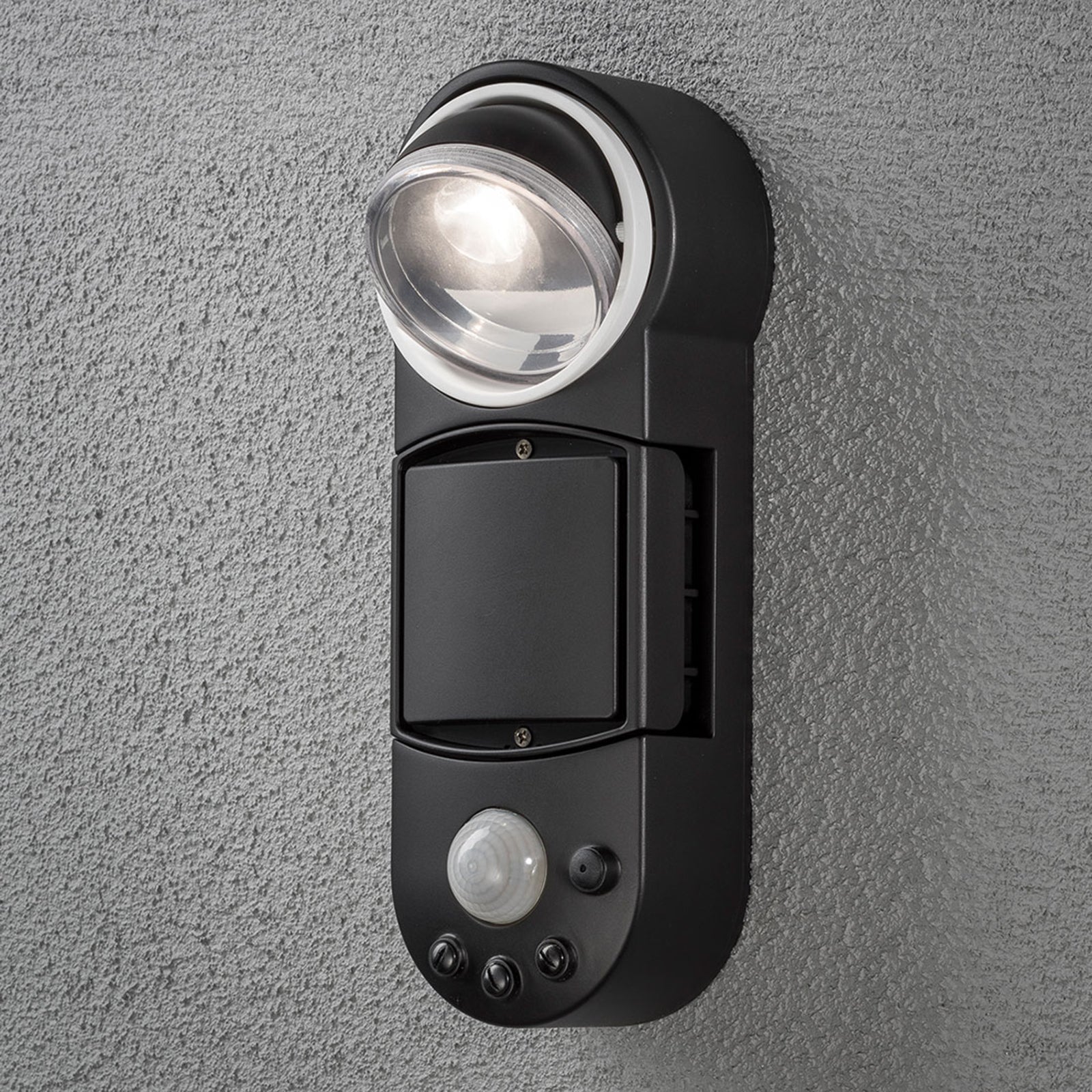 LED utespot Prato batteridrevet med bevegelsessensor IP44 bakside