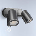 LED utespot Spot Duo S 2-lys med bevegelsessensor forfra