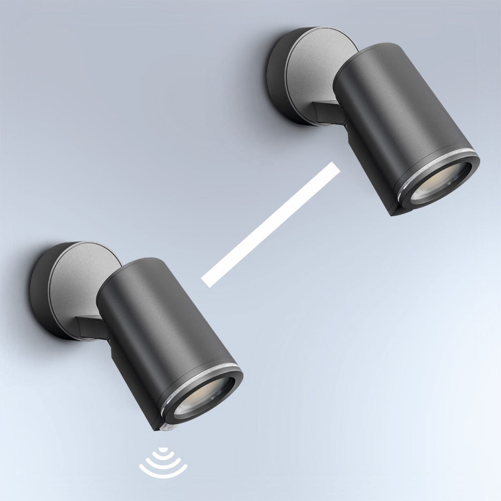 LED utespot Spot One S GU10 med bevegelsessensor IP44 bakside