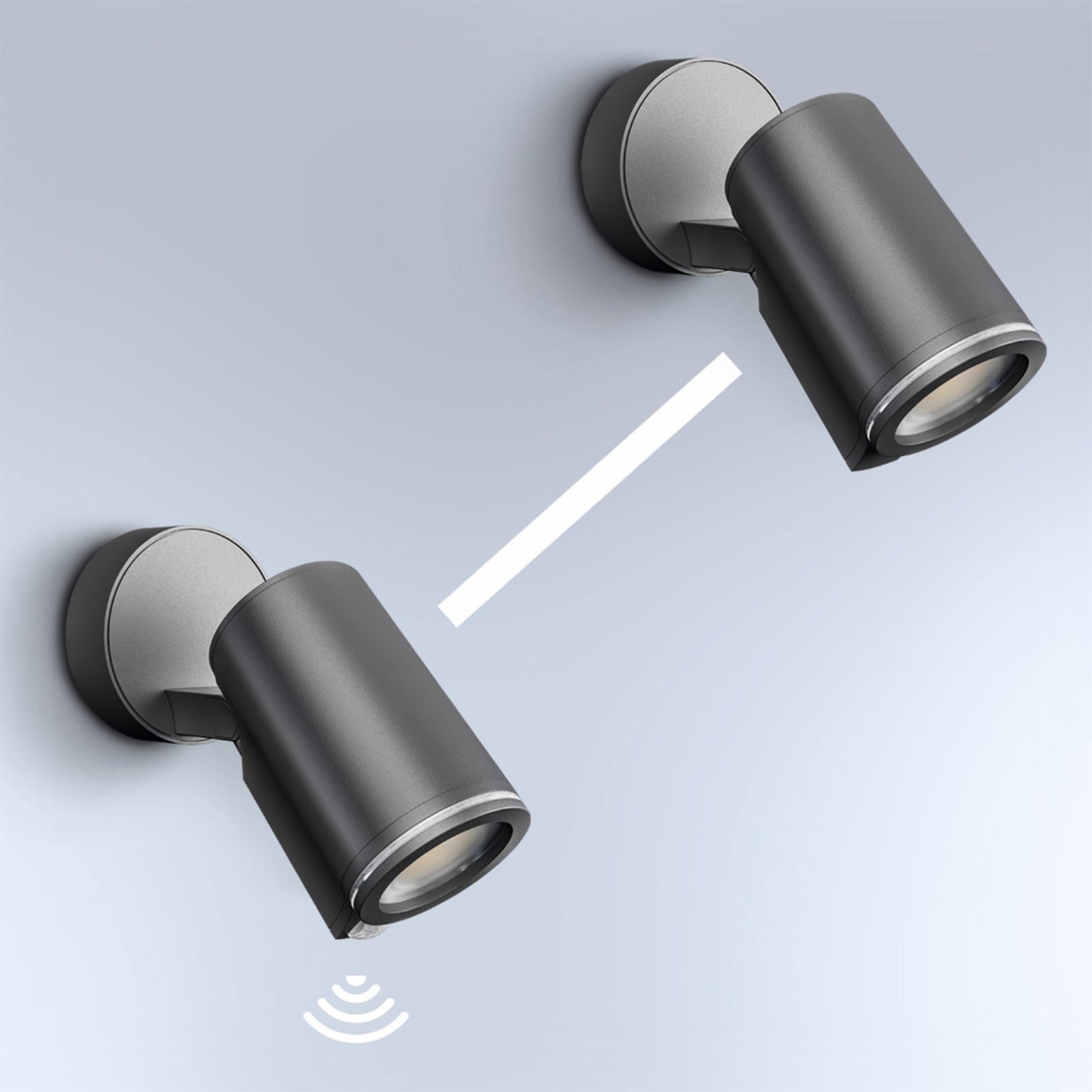 LED utespot Spot One S GU10 med bevegelsessensor IP44 bakside