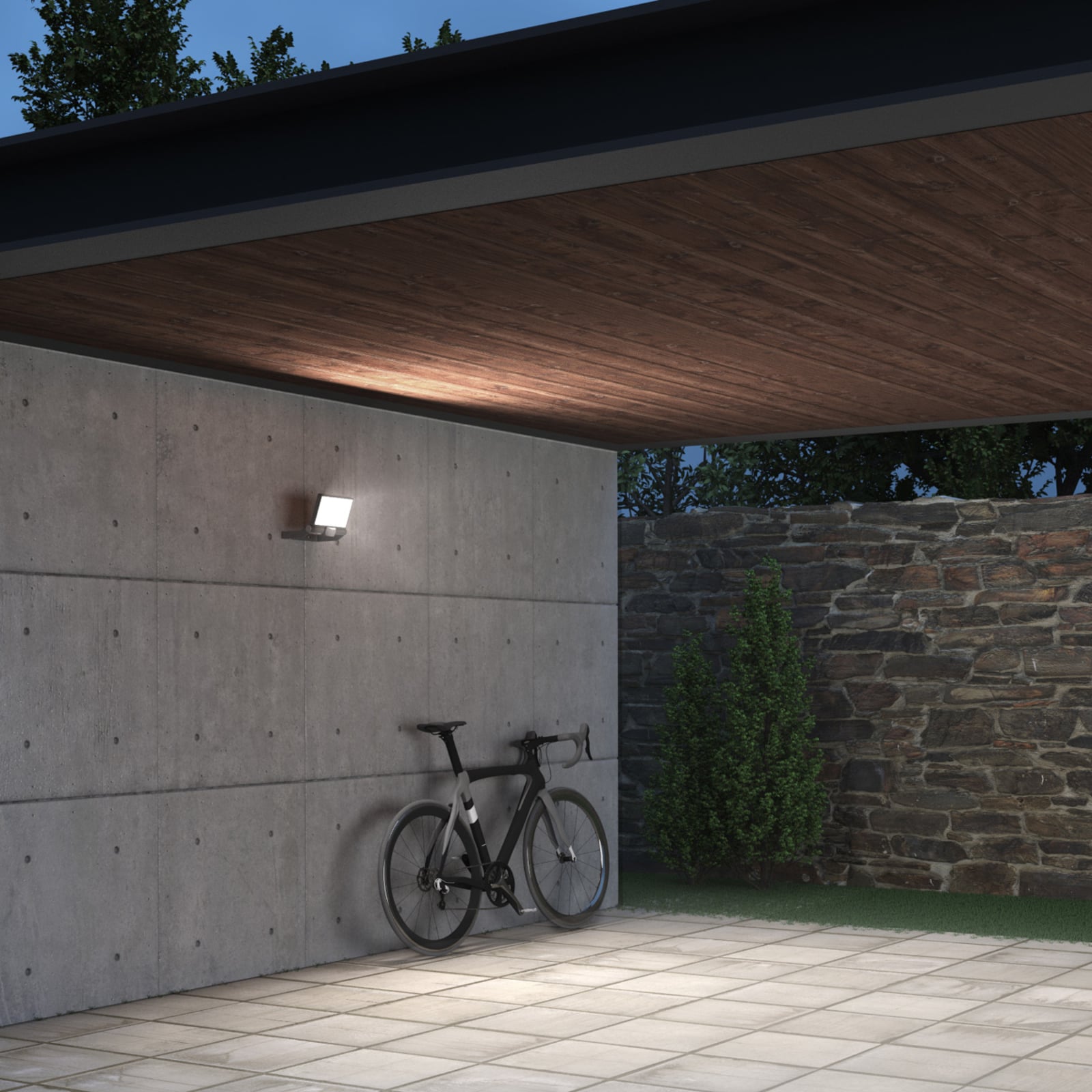 LED utespot XLED One XL hvit 42,6W IP44 detalj
