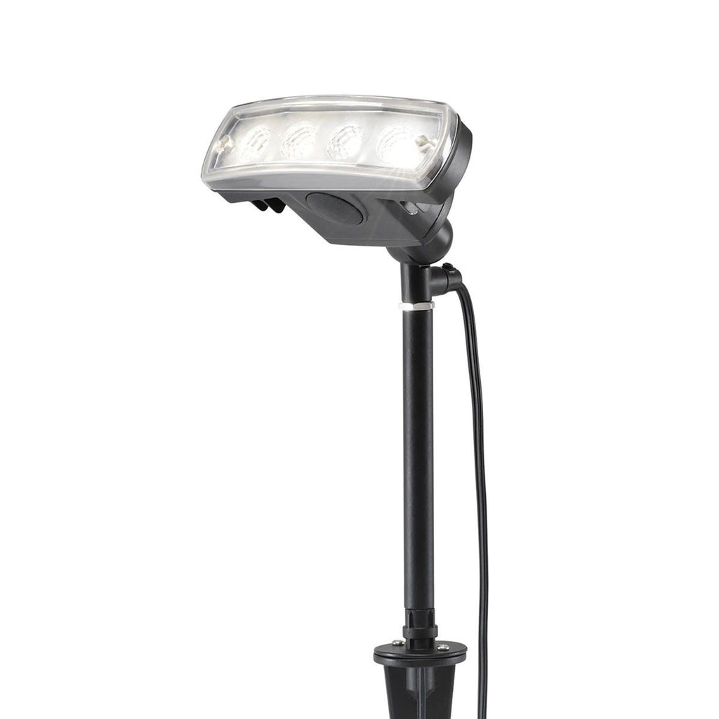 Montert LED utespotlampe Amalfi med jordspyd i hage