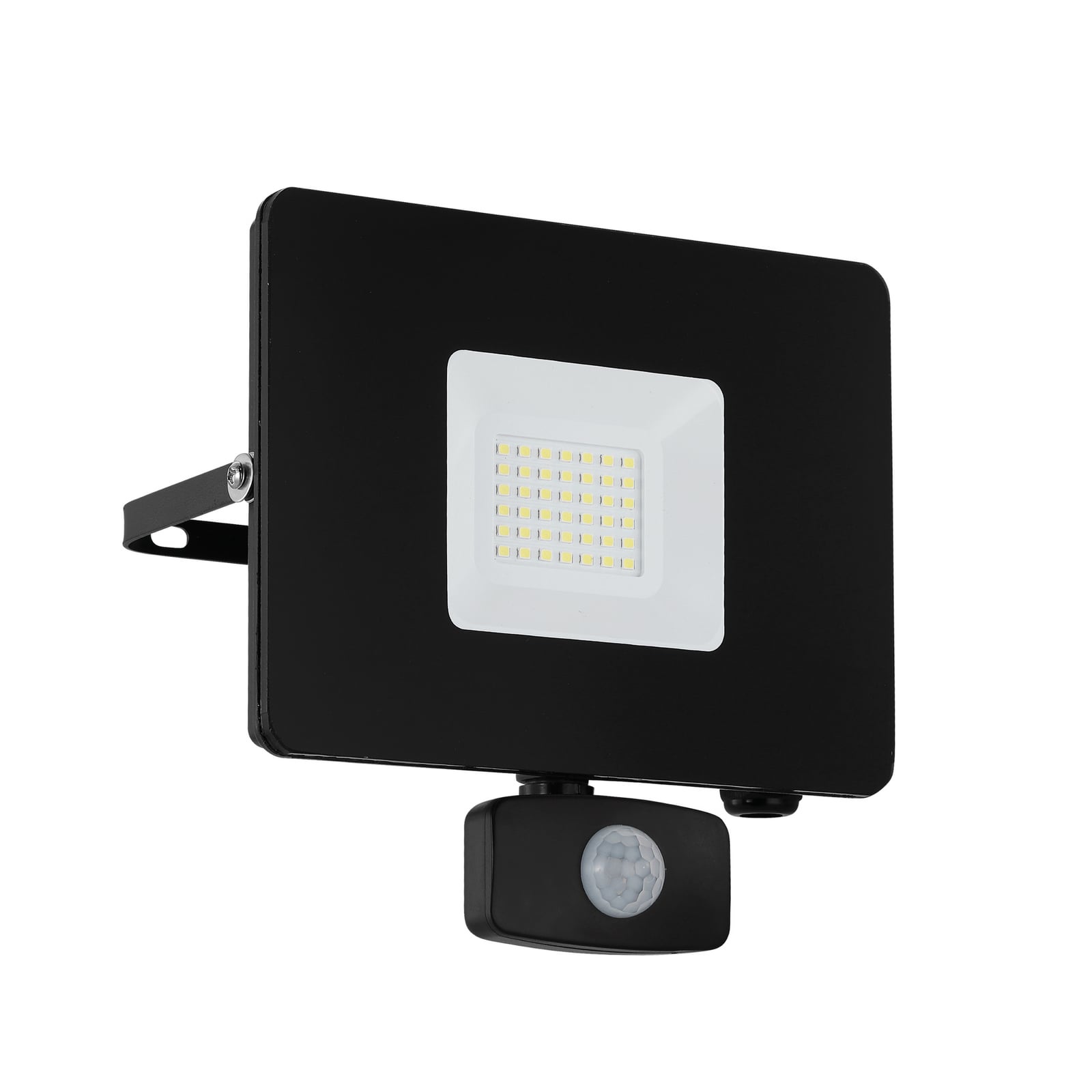 LED utespotlampe Faedo 3 svart 30W montert på vegg