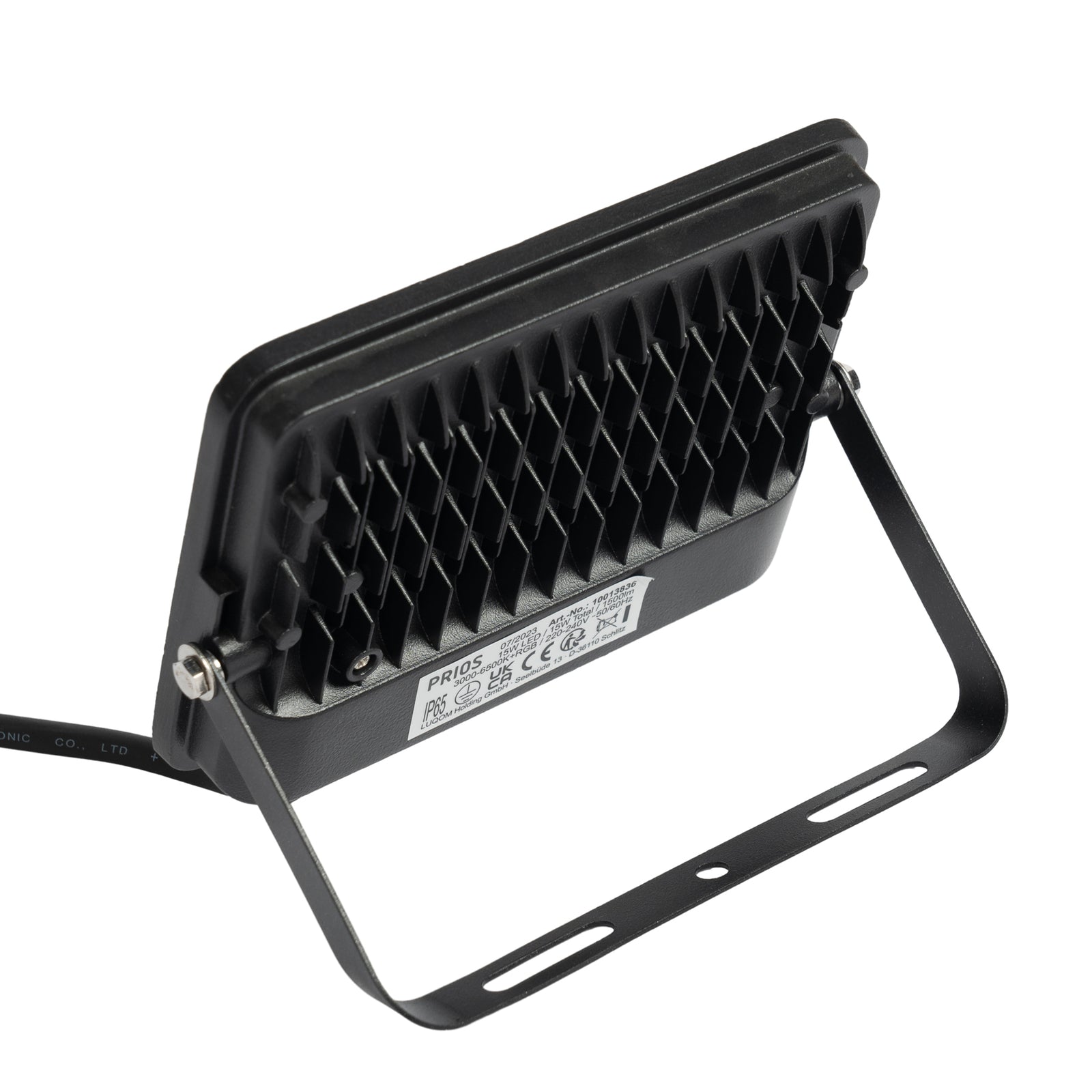 LED utespotlampe Liezel 15W RGBW dimbar WiFi IP65 nærbilde lampe